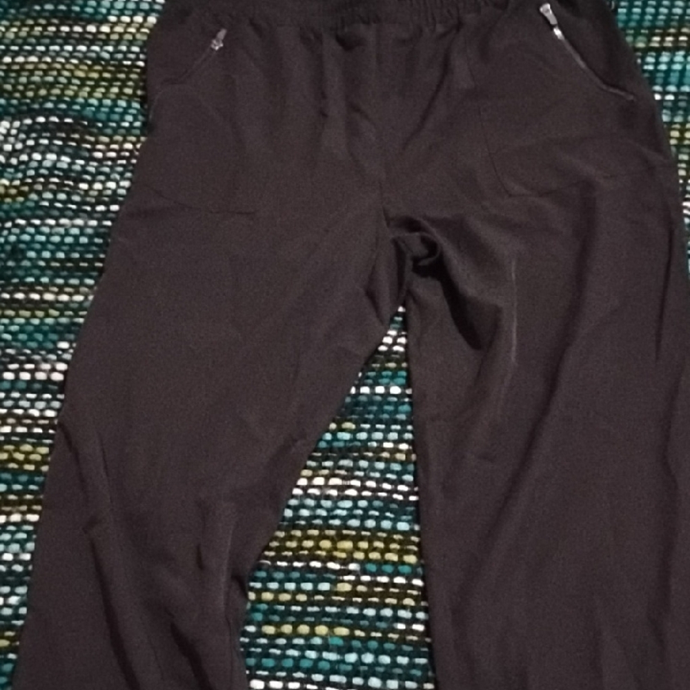 Black Jogger Pants with Zipper Pockets